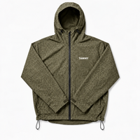 Water Reactive Cheetah Rain Jacket - Green
