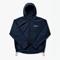 Water Reactive Cheetah Rain Jacket - Navy