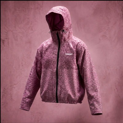 Water Reactive Cheetah Rain Jacket - Pink