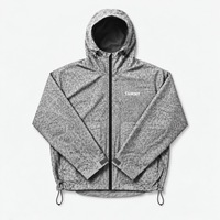 Water Reactive Cheetah Rain Jacket - Grey
